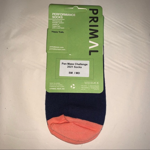 PRIMAL Pan-Mass Challenge 2021 Socks S/M NIP - Picture 2 of 2